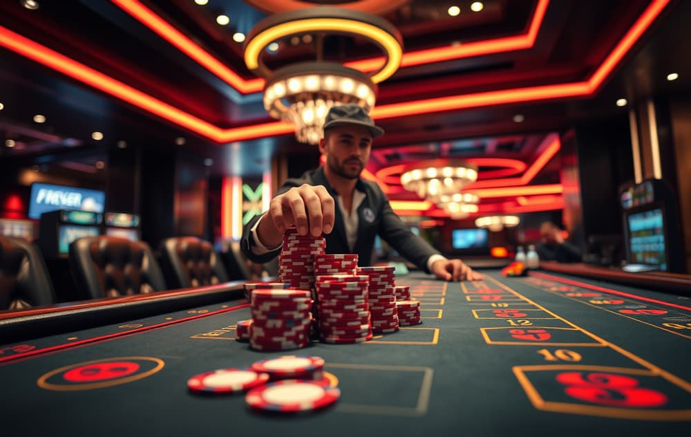 Highroller casino med store innsatser og luksuriøs atmosfære.